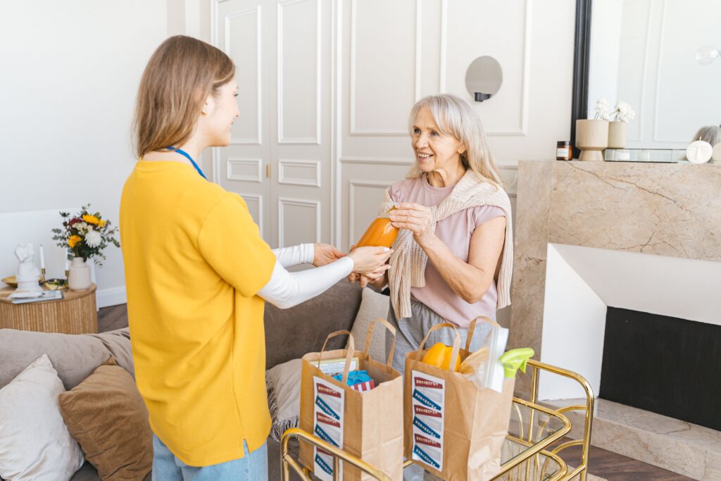 Compassionate home healthcare helping an older adult remain comfortable and independent.